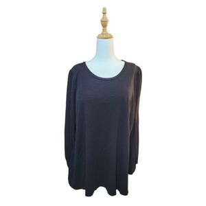 Torrid, Super Soft, Slub Jersey, Women's Black Long Sleeve Top